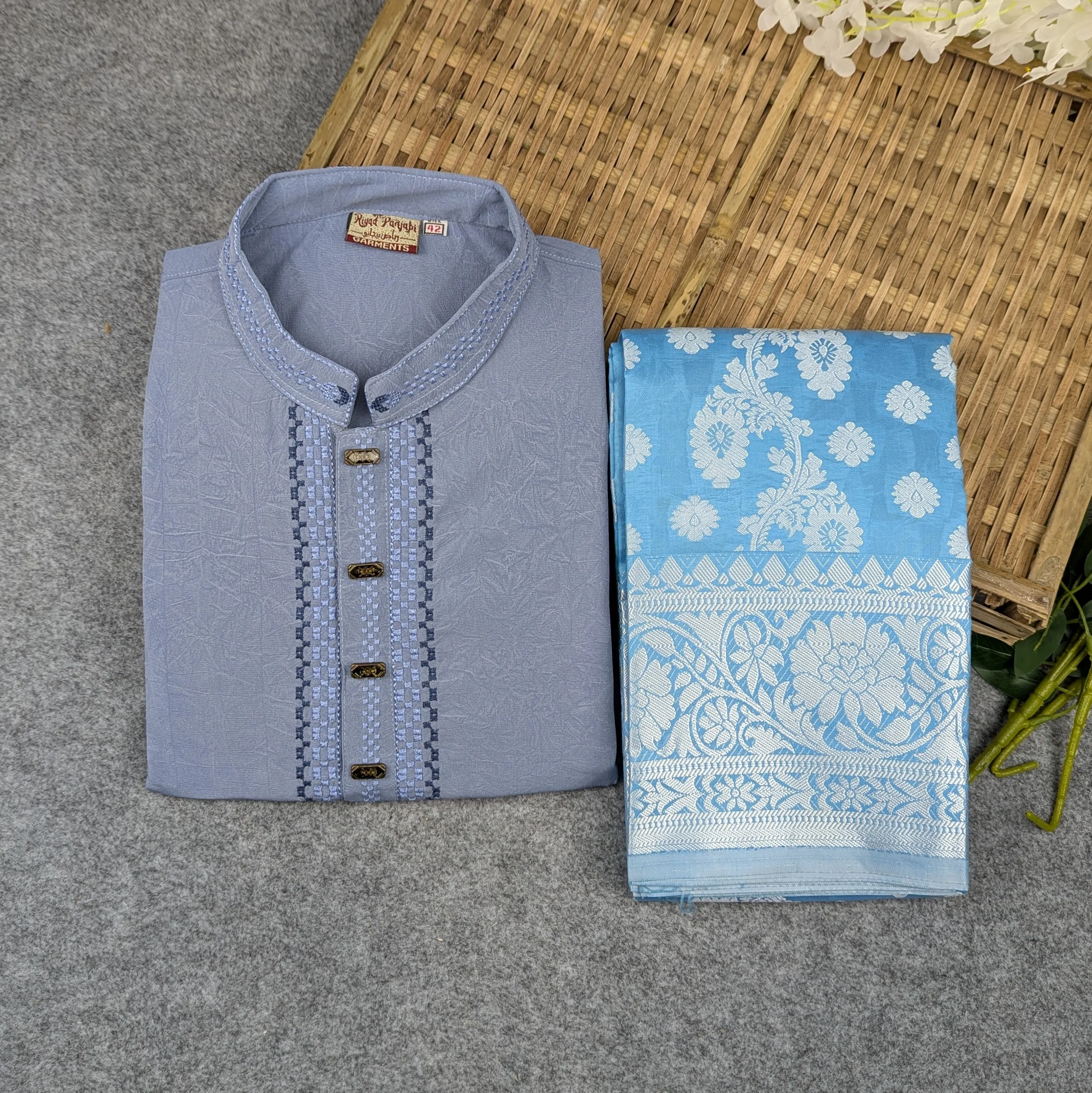 Premium Couple Set (Panjabi, Jamdani Saree)