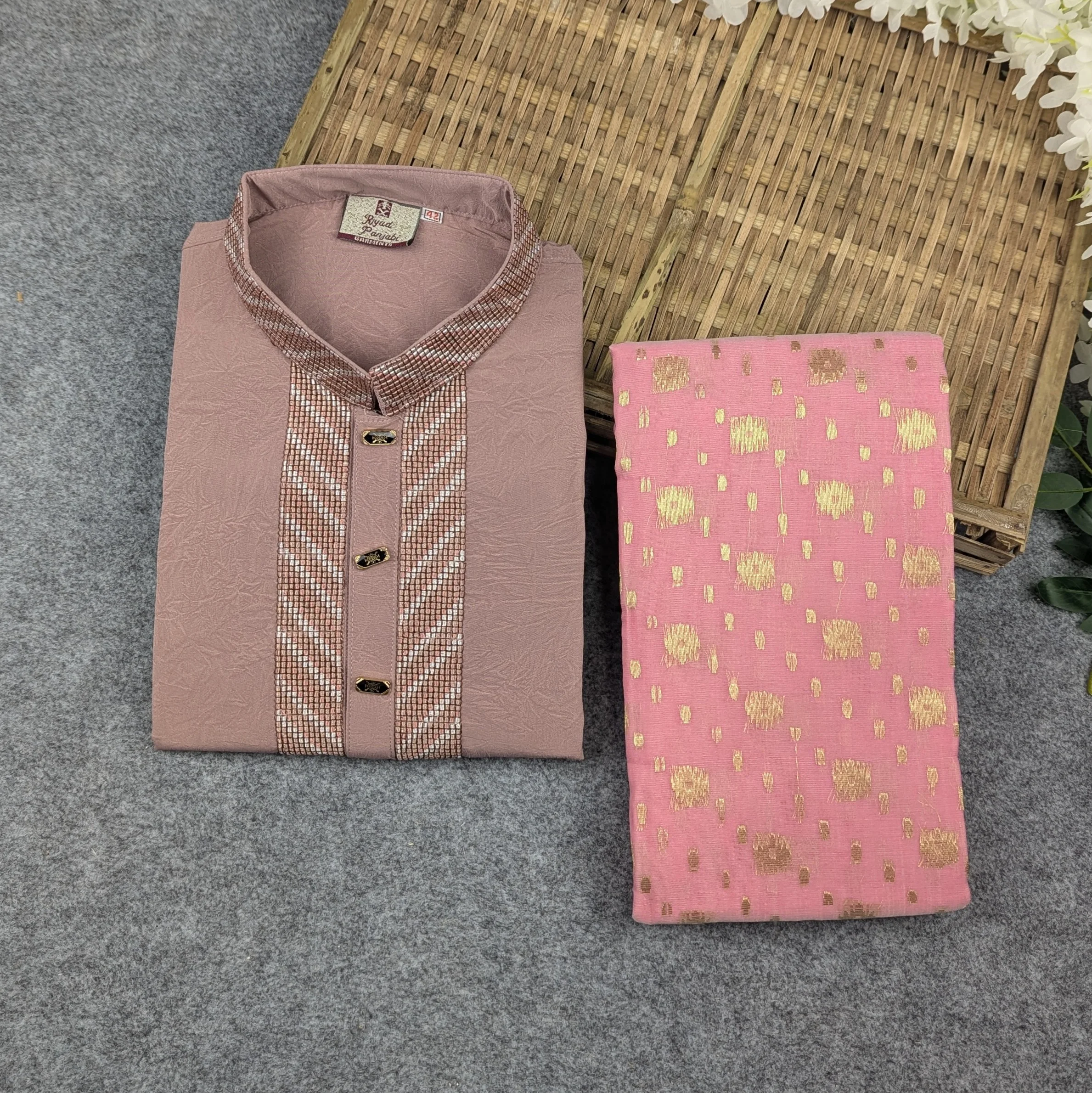 Premium Couple Set (Panjabi, Jamdani Saree)