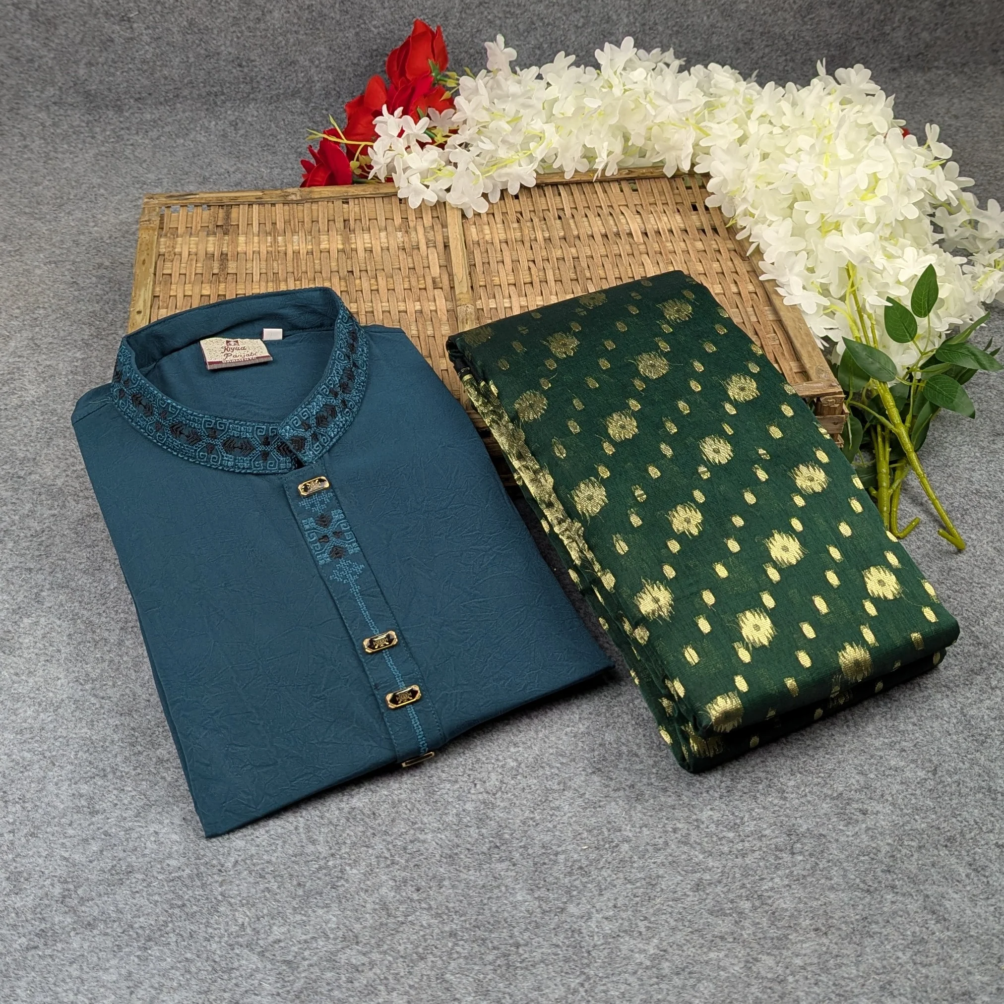 Premium Couple Set (Panjabi, Jamdani Saree)